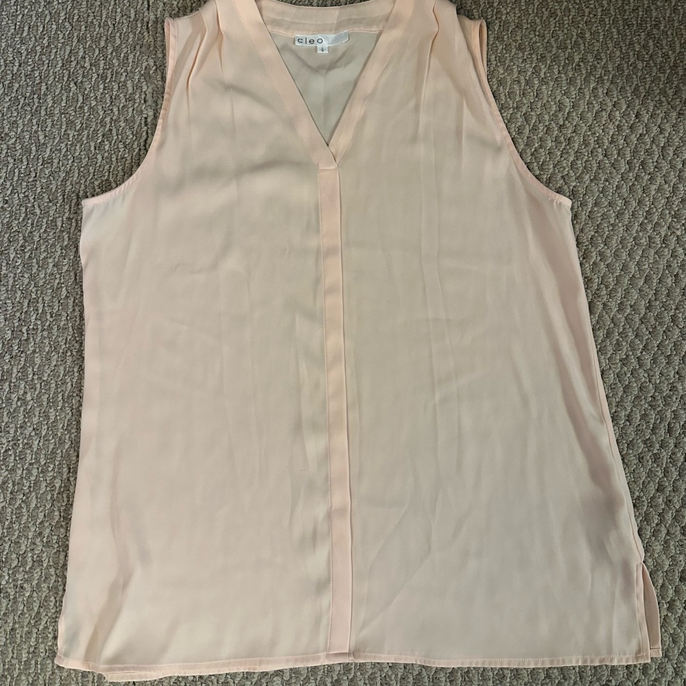 Cleo Soft Pink Sleeveless Blouse